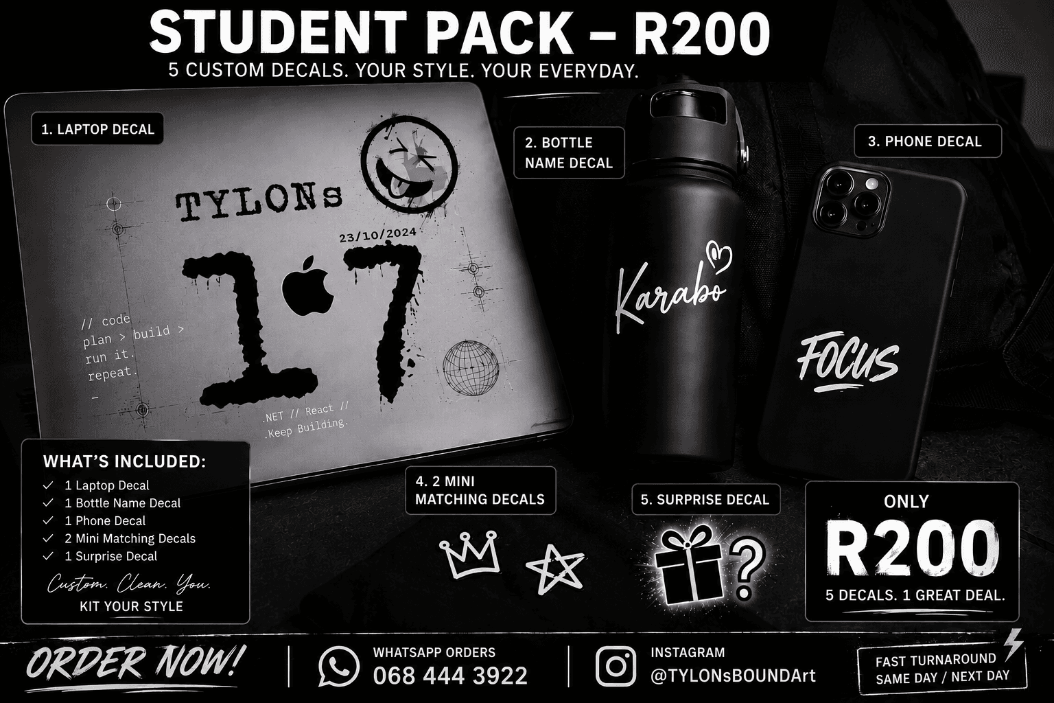 Student Pack promotion flyer